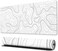 Large Gaming Mouse Pad with Stitched Edges, Minimalist Topographic Map Desk Mat, Extended XL Mousepad with Anti-Slip Base, Cool Desk Pad for Keyboard and Mouse, 31.5 x 11.8 in, White