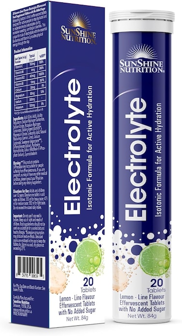 Isotonic Electrolyte Effervescent, 20 Tablets ( Package May Vary)