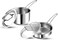 Stainless Steel Induction Friendly Classic Deluxe Combo Set of 2 Pcs - Saucepan (16 cm/2.1 litres) with Lid &amp; Frypan (20 cm) with 2 Years Warranty - Silver