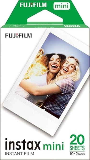Fujifilm 16386016 Instax Film For Mini 8/7S, 2 X 10 Sheets, Packaging May Vary, White Border, Ww 2, Jr1157