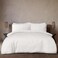 3Pcs Duvet Cover Set 220x240 cm with 2 Pillow Cases; White Size: Double