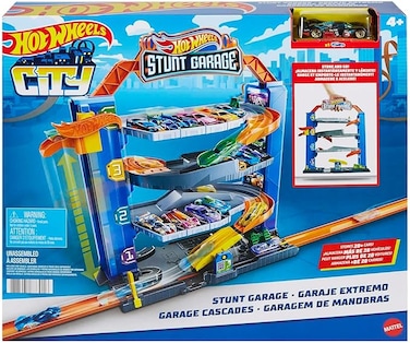 Hot Wheels City Stunt Garage Play Set Gift Idea for Ages 3 to 8 years
