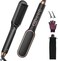 Oxsaytee Hair Straightener Brush, Electric Hair Straightener Comb, Fast Heating &amp; 5 Temp Settings, 3 in 1 Electric Comb Anti-Scald, Hair Straight Styling Tools, Gifts for Women, Black