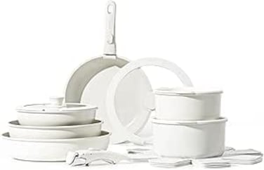 17pcs Pots and Pans Set, Nonstick Cookware Set Detachable Handle, Induction Kitchen Cookware Sets Non Stick with Removable Handle, RV Cookware Set, Oven Safe, Frying Pan Set