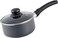 Non Stick Aluminium Saucepan With Lid Ceramic Coating Healthier Ceramic Chemical Free Nonstick Heat Resistant Exterior Double Layer Coating, Multicolour