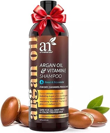 artnaturals Argan Hair Growth Shampoo - (16 Fl Oz / 473ml) - Sulfate Free - Treatment for Hair Loss, Thinning &amp; Regrowth - Men &amp; Women - Infused with Biotin, Argan Oil, Keratin, Caffeine