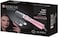 REBUNE RE-2078-2 Pink 1200W Hair Dryer Brush 3 In 1 Hot Air Styler Straightening &amp; Curling Fast Heating (3s) Hair Styler with 2 Brushes