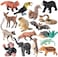 16 PCS Jungle Wildlife Mini Animal Figures Set, Realistic Safari Toy Collection for Kids, Durable Educational Playset, Includes Elephants, Lions, Giraffes, Perfect for Party Favors and Cake Toppers