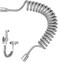 2M Spring Flexible Shower Hose,PU Telescopic Shower Hose Spiral Shower Head Replacement Hose for Toilet Faucet/Bidet Sprayer Telephone Wire Design