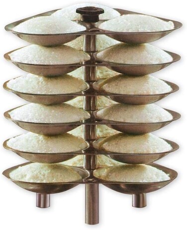 Idli Stand Aluminium For Pressure Cooker, 6.5 Litres, 18 Idlis Silver