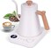 Electric Kettle Gooseneck, 0.9L Stainless Steel Electric Water Kettle and Coffee Kettle with Temperature Control, Constant Temperature, Auto Shut Off, Touch Screen Panel,1200W Quick (Wood Grain White)