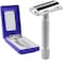 Stainless Steel Safety Razor For Men Double Edge Stainless Steel With Mirror Travel Case Men&rsquo;s Butterfly Open Safety Razor