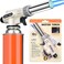 Culinary Professional Kitchen Butane Torch, Upgrade Creme Brulee Blow Torch for Cooking, Adjustable Flame with Reverse Use（Butane Gas Not Included）