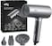 Braun Hair dryer HD4.3 Ultimate Performance, Styling, Shine &amp; Care, HTDC Motor, 2200 Watts, Touch Control, with Drying Nozzle, Straightening Comb, Curl Diffuser, BRHD435SDE - Electro Grey