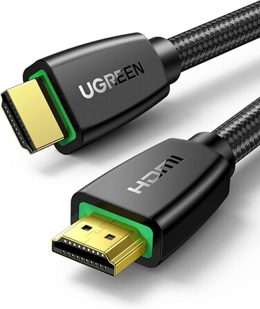UGREEN HDMI Cable 4K 2M HDMI 2.0 18Gbps High-Speed 4K@60Hz Video Wire Ultra HD 3D 4K Cord Braided Compatible with MacBook Pro UHD TV Nintendo Switch Xbox Playstation PS5/4 PC Laptop