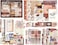 Scrap Book Cute Stationery Set for Kids 155 Items/ 348 Pcs, A6 Journal Notebook, DIY Journaling Kit, Birthday Art Craft Supplies Aesthetic Gift for Girl Child Teenage Women, Brown Dessert