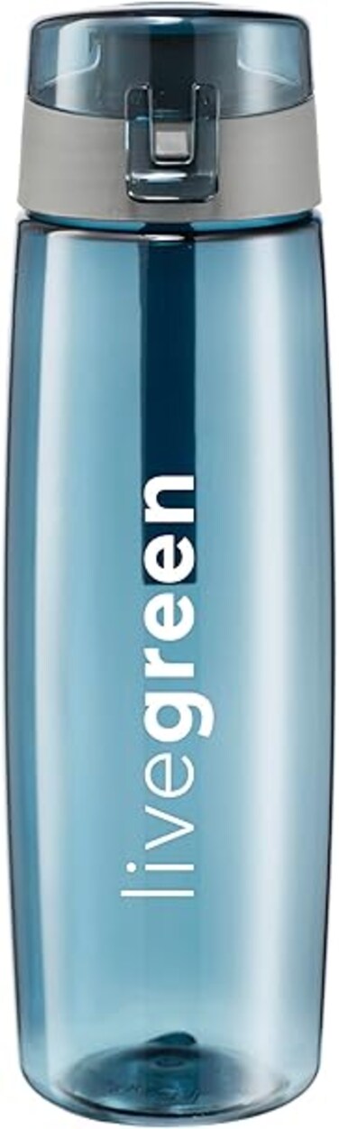 Inochi Kita Active 700ml Water Bottle Premium Quality BPA Free Non-Toxic and Safe Outdoor Adventure,School, Work Leak Proof Flip Top Lid With Carry Strap Eay Opening Button Dishwasher Safe,Indigo Blue