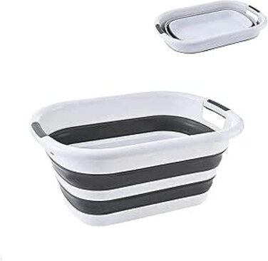LTLCLZ 40L Large foldable laundry basket,10.6 gallon pop up storage container, collapsible space saving organiser hamper,for washing，Sorting Clothes,toy storage bin Dog Bathtub