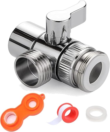 T-shaped faucet adapter, suitable for handheld showerheads, kitchen Sink faucets, washbasin faucets, shower attachment for bath taps, shower diverter valve, 3 Way Tap Diverter valve