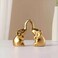 Goodern Elephant Statue Home Decor,2 Pcs Small Animal Elephant Modern Style Figurine,Resin Elephant Figurines Elegant Sculpture for Living Room Office Desktop Bookshelf Shelves Desk Decoration-Gold