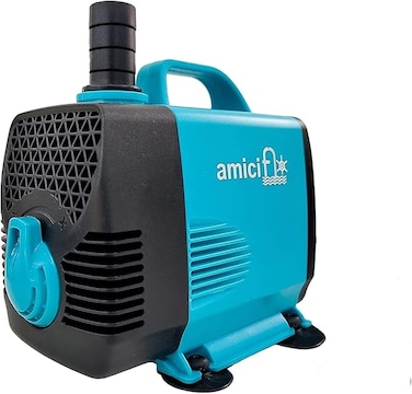 55W Submersible Water Pump, Pure Copper Winding Motor with with Adjustable Flow Rate 2* Nozzles 8m Long Power Cord for DIY Fountains Aquarium (1500LPH, 3.5m)