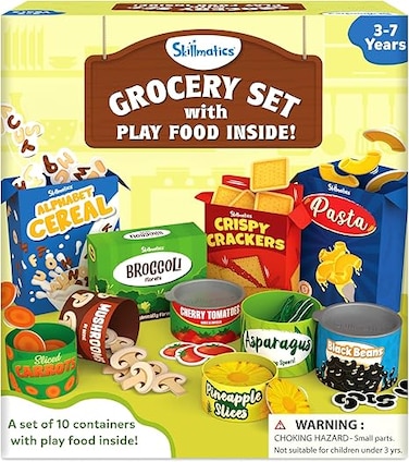 Grocery Set - 100+ Pieces, Play Foods, Realistic Pretend Play Toys, Kids Kitchen Set, Gift for Girls &amp; Boys Ages 3, 4, 5 &amp; Up