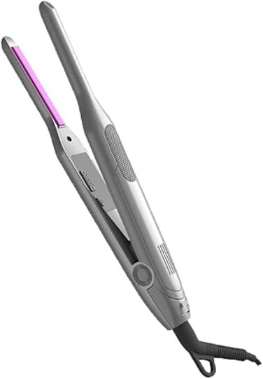 TERRIFI Hair Straighteners and Curler, Professional 2 in 1 Ceramic Pencil Flat Iron for Women's Short Hair and Men's Beard (UK standard adaptor)