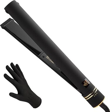 Hot Tools Professional Black Gold Micro Shine Flat Iron, 1 1/4 Inches
