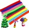 200PCS Kids Creative Colorful Glitter Plush DIY Shingled Chenille Sticks Chenille Stem Pipe Cleaner Stems Craft Educational Toy