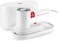 Deerma HS200 2 in 1 Portable Multi-Function Steam Iron and Flat Iron Intelligent Preheating System   Ceramic Glaze Aluminum Alloy Panel   0.5b High Pressure Steam   Dual-Duct Heating   - White