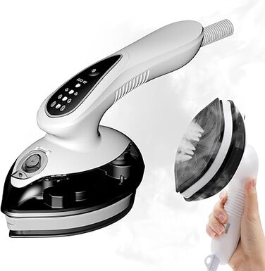 TERRIFI Portable Travel Steamer Iron, Fast Heat Up Handheld Garment Steamer, 3 Modes for Wet and Dry Ironing, 1100W 25s Heat Up Micro Steam Iron, 90&deg; Rotation Anti Drip Clothing Steamer Iron