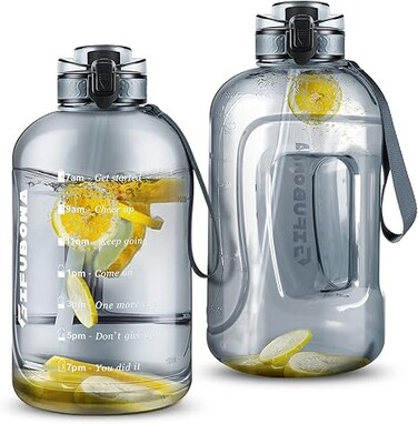 3l Goal Large Water Bottle with Handle BPA Free Leakproof Motivational Big Sports Capacity Drink Jug