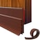 Door Seal Strip for Blocking Bugs, Air, Dust - Self Adhesive, Silicone Door Draft Stoppers for Bottom of Door - Soundproof, Weather Stripping - Under the Door Draft Guard - 1 Meter (Brown)