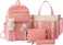 4 PCS Set Backpack With  Pin And Accessories, Cute Children's Backpacks  School Bag Handbag Tote Bag  Aesthetic Backpack