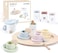 Wooden Tea Set for Little Girls Tea Party Set for Toddlers 20pcs Playset Pretend Play Set Tea Toy