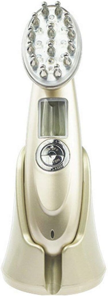 Poppyae Beauty RF Laser Hair Regrowth Brush Prevent Anti Hair Loss LED Photon Laser Hair Growth Comb Scalp Vibration Massager