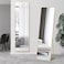 SKY-TOUCH Full Length Mirror 155 * 45cm, Floor Mirrors Free-Standing Leaning Large Bedroom Dressing Mirror, Full Body Mirror with Stand for Living Room,Bedroom gold