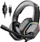 USB Gaming Headset for PC - Computer Headphones with 7.1 Surround Sound Stereo Noise Canceling Mic/Microphone RGB Light - Gaming Headphones for PS4/PS5 Console Laptop, Wired