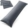 Hotel Linen Klub Long Body 1Pc Stripe Pillowcase - 100% Microfiber with envelope closure, Soft and Durable Quality, Size : 45 x 125cm, Dark Grey
