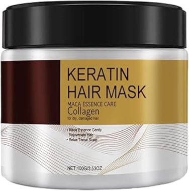 Keratin Hair Treatment Mask, Keratin Hair Care Anti Frizz Hair Serum, Keratin Repair Hair Mask for Dry and Damaged Hair