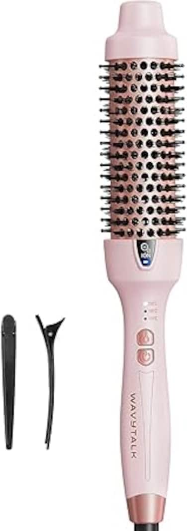 Wavytalk Thermal Brush, 1.5 Inch Negative Ion Thermal Round Brush Creates Salon-quality Blowouts, lonic Frizz Reduction Makes Hair Shinier &amp; Smoother (Millennial Pink)