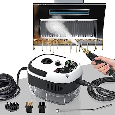2500W High Pressure Steam Cleaners, Portable Steam Cleaner Handheld 6 Speeds for Home Kitchen Use, Steamer Cleaning Machine for Cleaning Upholstery, Bathroom, Grout and Tile, Car Detailing and Home