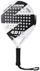 Padel Tennis Racket Carbon Fiber Diamond Shape with Bag Included - White and Black, One Size