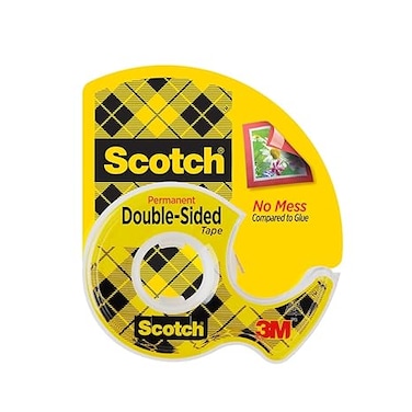 Double Sided Tape on a dispenser 1/2 x 250 in (2.7mm x 6.3m), 1 roll/dispenser   Clear Tape   Strong adhesive   Permanent   Scrapbooking   Double Sided Tape   Scotch Tape   Tape Dispenser