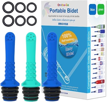 3PCS Portable Travel Bidet for Outdoor Toilet,Travel Shattaf Bidet Spray, Personal Handheld Toilet Shattaf Bidet Sprayer for Women Perineal Care Baby Cleaning Hemorrhoids Outdoor Camping