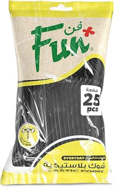 Fun&reg; Heavy-Duty Plastic Fork set Black Fork Set - Ideal for Eating Salad, Dessert, Appetizer, Fruit Salad, Chinese Food &amp; more   Handwash-Safe   Dinner Forks, Table Forks Ideal for Family, Hotels