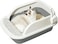 Extra Large Cat Litter Box with Scooper,Pet Toilet Pan for Sand Box Supplies Small Animals Kitten,Gray Cat Litter Tray,Cat Tray with Added Frame Durable,Kitten Toilette Sand Container Anti Splashing
