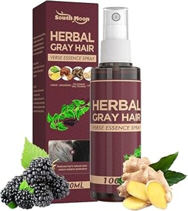 TDMKT 100ml Hair Darkening Spray, Anti-Gray Herbal Serum, Blacken and Reduce Gray Hair, Scalp Nourish Spray