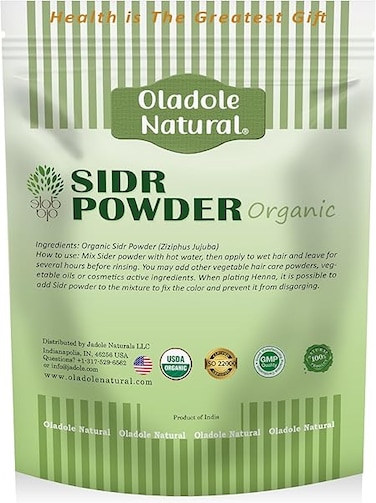 Oladole Natural Organic Sidr Powder- 300g   Pure &amp; Premium Hair and Skin Care   Enhances Shine, Nourishes Scalp, Promotes Holistic Beauty, Reduce scalp Irritations &amp; Well-being   Non- GMO, Gluten Free