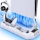 PS5 Stand and Cooling Station with Dual Controller Charging Station for Playstation 5 Console, PS5 Accessories Incl. Controller Charger, Cooling fan,Headset holder (Not Fit 2023 PS5 Slim Disc&amp;Digital)